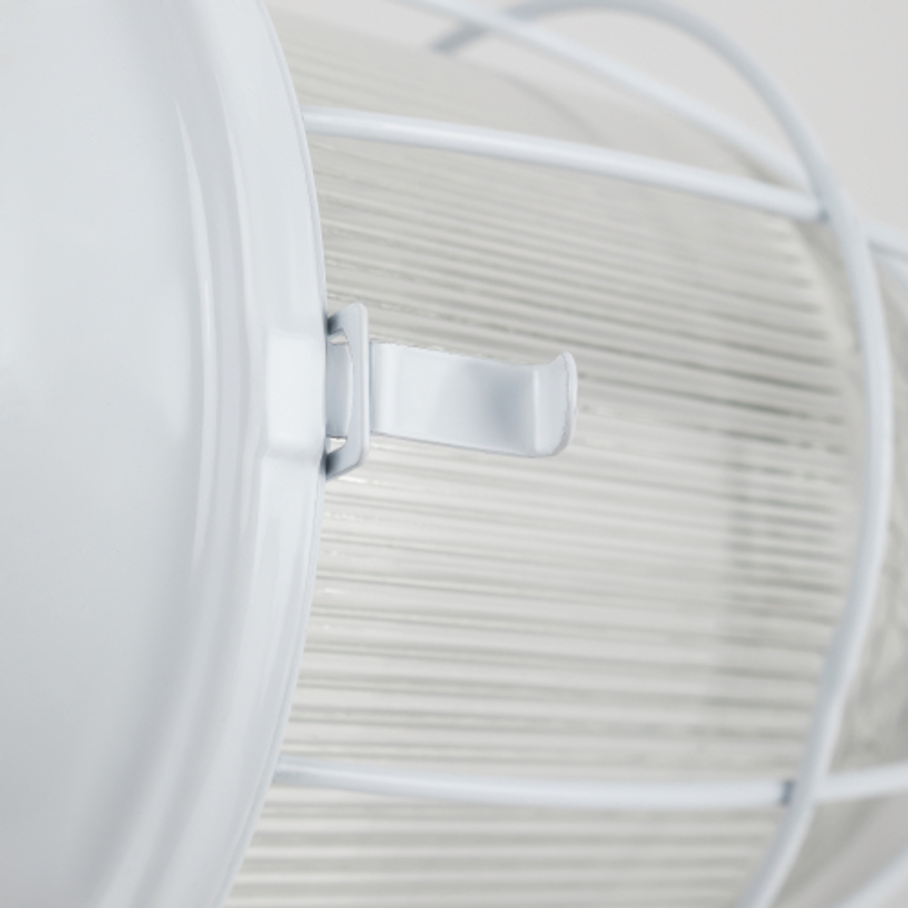 Светильник ЭРА НСП 02-100-003 с решеткой Желудь сталь стекло IP54 E27 max 100Вт 172х262х275 белый