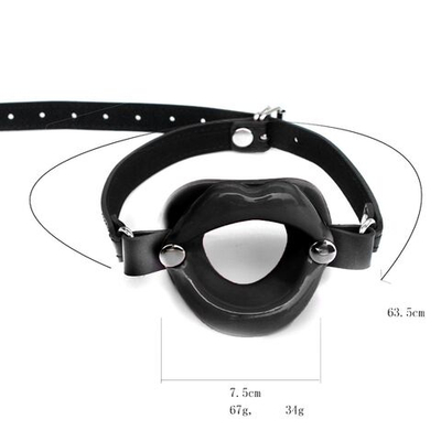 Черный кляп-ротик на регулируемых ремешках (Цвет: черный)