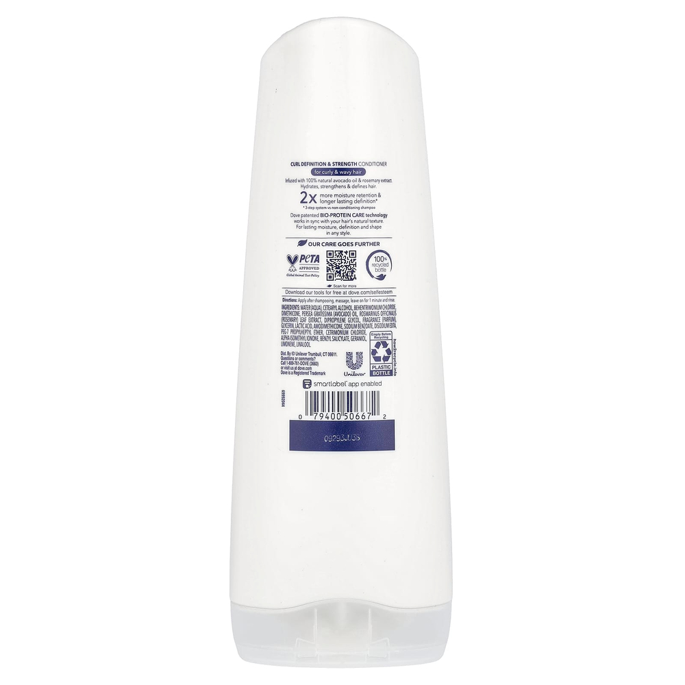 Dove, Кондиционер для укрепления локонов, для вьющихся и волнистых волос, 355 мл (12 жидк. унц.)