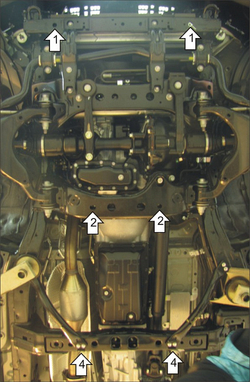 Защита алюминиевая 5 мм Д, ПДф, КПП Toyota Land Cruiser 150; V=4,0 MOTODOR.32523