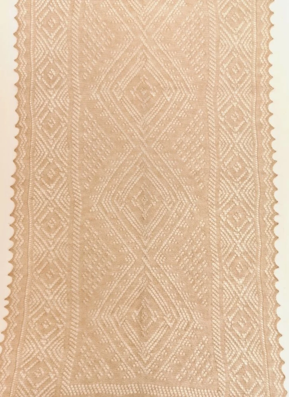 Оренбургский пуховый палантин А14060-29 бежевый