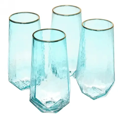 Стакан 400мл «ICE CRYSTAL» в наборе 4шт, голубой