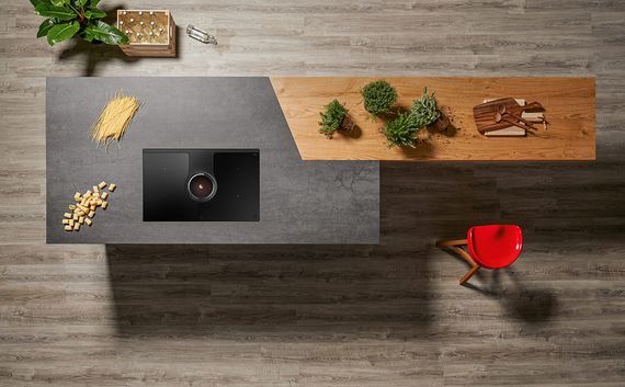 Индукционная стеклокерамич. панель с вытяжкой Elica NIKOLATESLA HP EVO BL/A/83