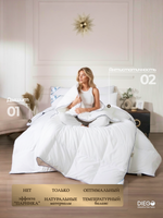 Одеяло пуховое пышное Safisa Евро 200х200