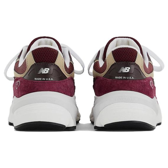 New Balance NB 990 V6 Бежевые кроссовки Низки Бургундский Юнисекс