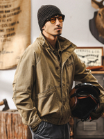 Мужская куртка из натурального хлопка с эластичной резинкой по нижнему краю — стильный выбор в Detroit-стиле!