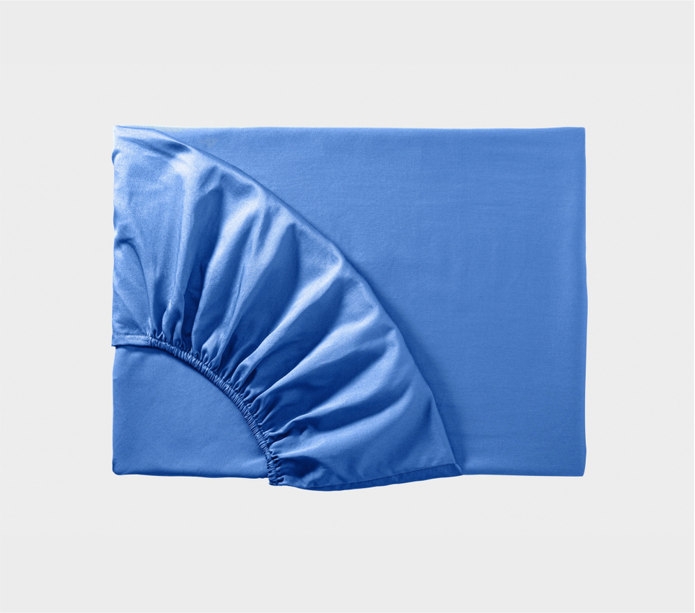 Простыня на резинке 180x200x35 Mollen васильково-синяя