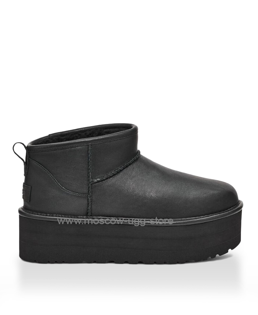 ULTRA MINI PLATFORM LEATHER-black