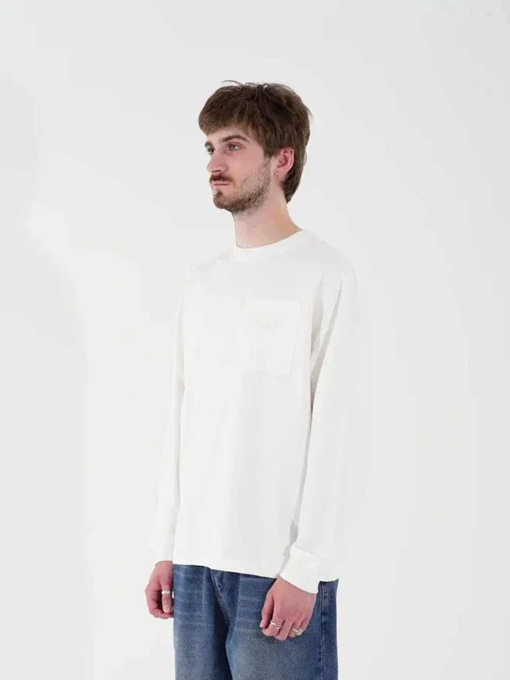 Лонгслив UNIFORM Relaxed Pocket молочный