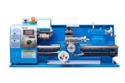 Настольный токарный станок по металлу WEISAN WM210F400. Мини станок для сверлильных и торцевых работ для дома, гаража и мастерской.