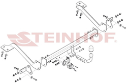 Фаркоп на Citroen Berlingo III XL L2 4753 мм 06/2018-, Opel Combo XL L2 4753 мм 06/2018-, Peugeor Partner XL L2 4753 мм 06/2018-, Peugeot Rifter XL L2 4753 мм 03/2018-, Toyota ProAce City Long 4753 мм 05/2019- без снятия и подрезки бампера (паспорт и сертификат в комплекте)(без электрики) Steinhof.C-059