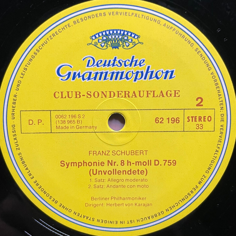 Бетховен - Симфония № 5 / Шуберт - Симфония № 8 (Германия 1973г.)