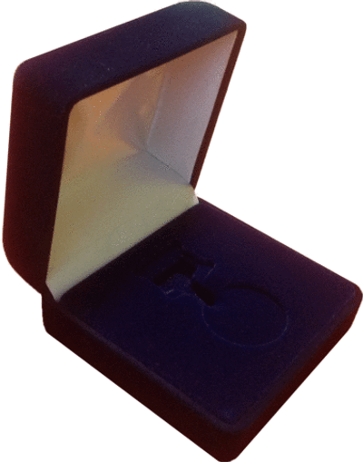 Футляр флокированный, квадратный, 92х92х54мм