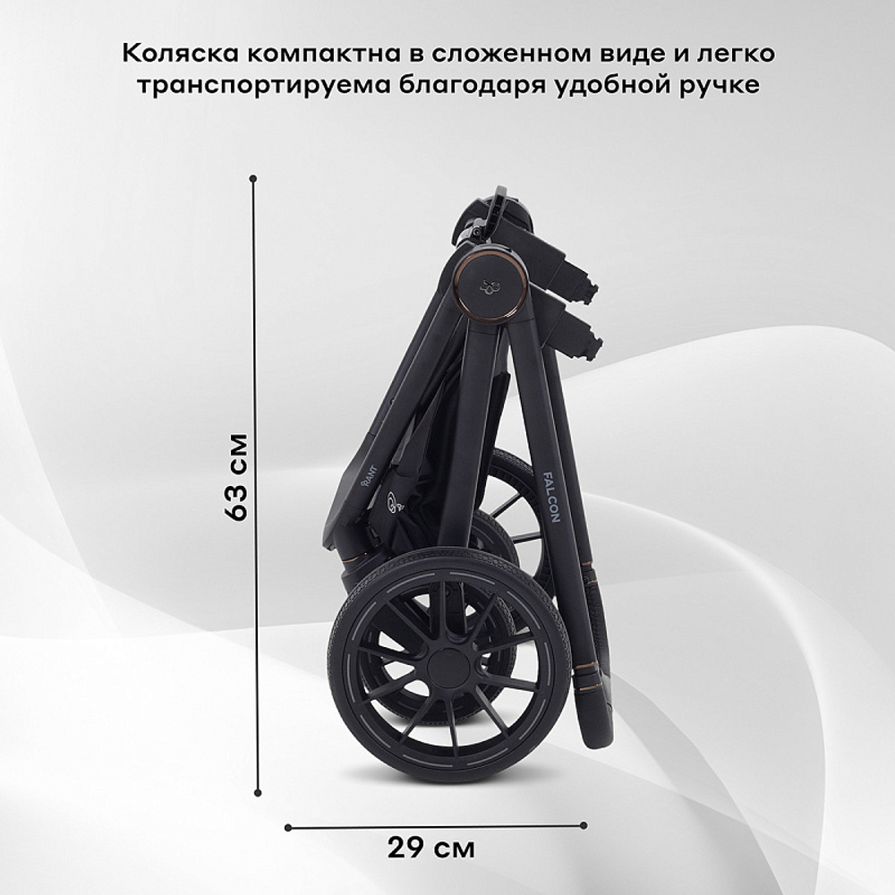 Детская коляска Rant Falcon Neo 3 в 1 с автокреслом Evomax Grey Graphite