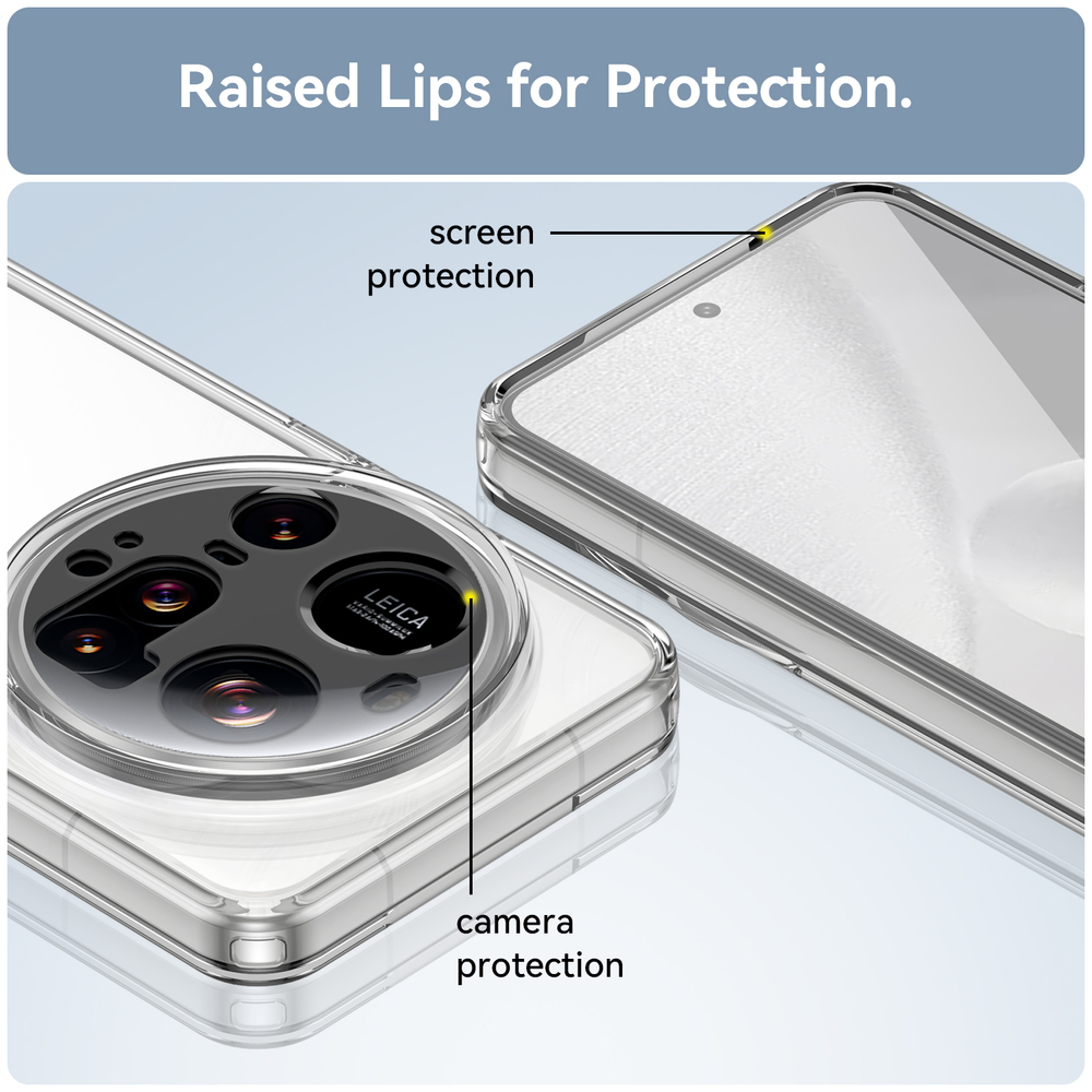 Прозрачный чехол с усиленными рамками для Xiaomi 15 Ultra, увеличенные защитные свойства