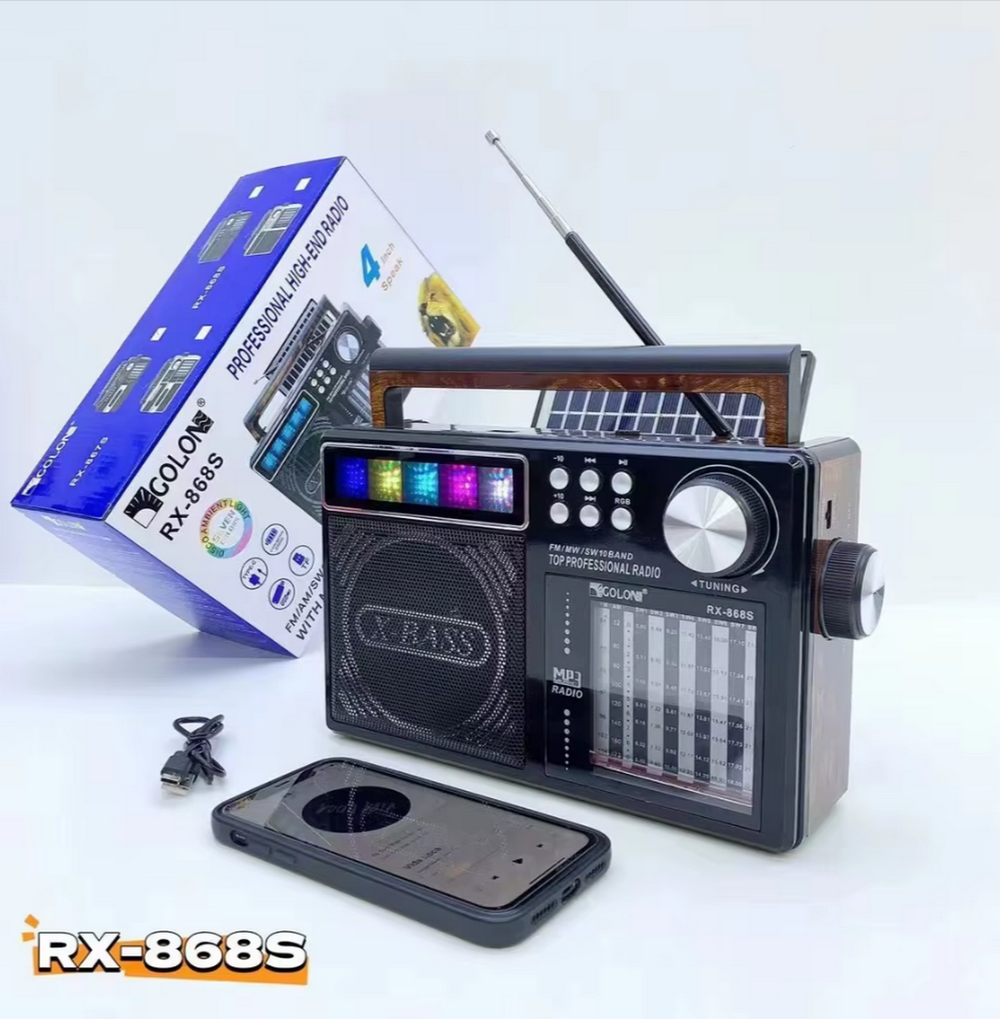 Радиоприемник с MP3 плеером+Solar panel Golon RX868S