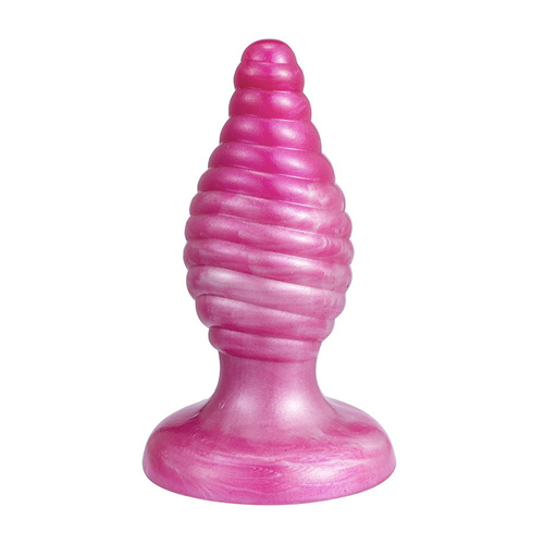 Розовая силиконовая анальная втулка 9,2см SilexD Cherry Fantasy Plug Size M