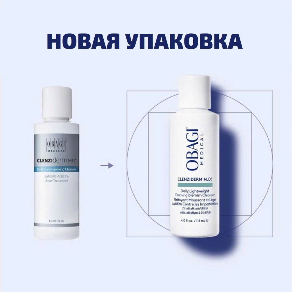 Obagi Medical Очищающий гель-пенка для ежедневного ухода CLENZIderm M.D. Daily Care Foaming Cleanser, 118 мл