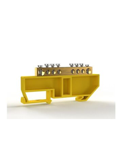 Шина PE "земля" на DIN-изоляторе 6х9мм 8 отвер. латунь TOKOV ELECTRIC TKE-BCB-69-8-DIN/PE