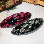 Заколка автомат «Lady Collection - Кружево», овал, 6 цветов, 9*2,5см (Кокетка)