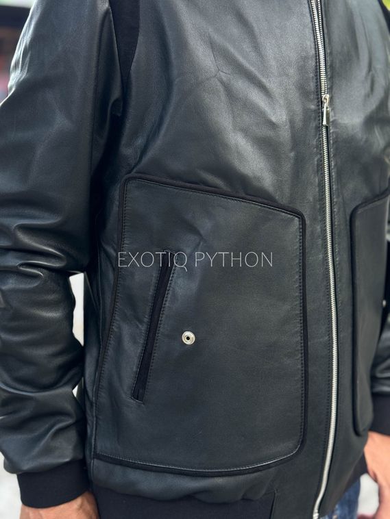 Мужская куртка бомбер из кожи ягненка JT-125