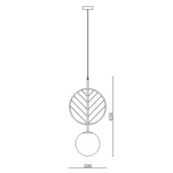 Подвесной светильник LEAF B Голубой