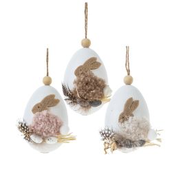 GAEM Изделие декоративное подвесное "Яйцо" (блок 6шт), L5 W6 H9 см, 3в.
