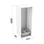 Схема размещения системы E-MODE Практика Окси 4 в гроубоксе 60х60х160 см с габаритами