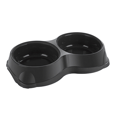 Миска для животных двойная 2х350мл черный