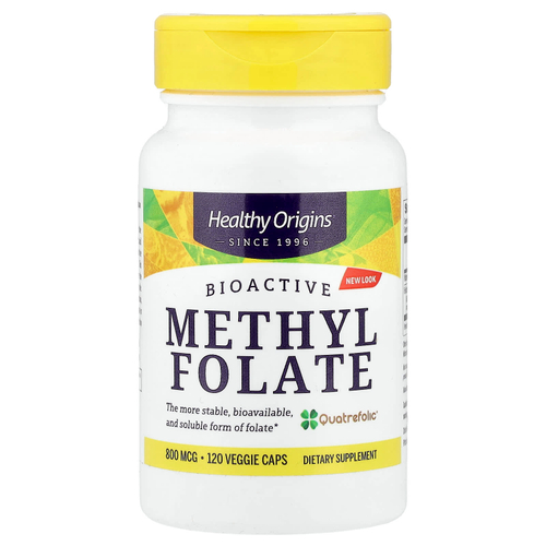 Healthy Origins, метилфолат, 120 растительных капсул