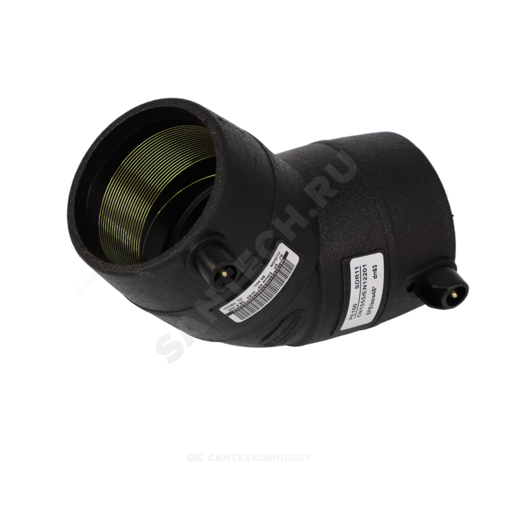 Отвод электросварной ПЭ100 Дн 63х45гр Ру16 SDR11 SMART JOINT EFL463A