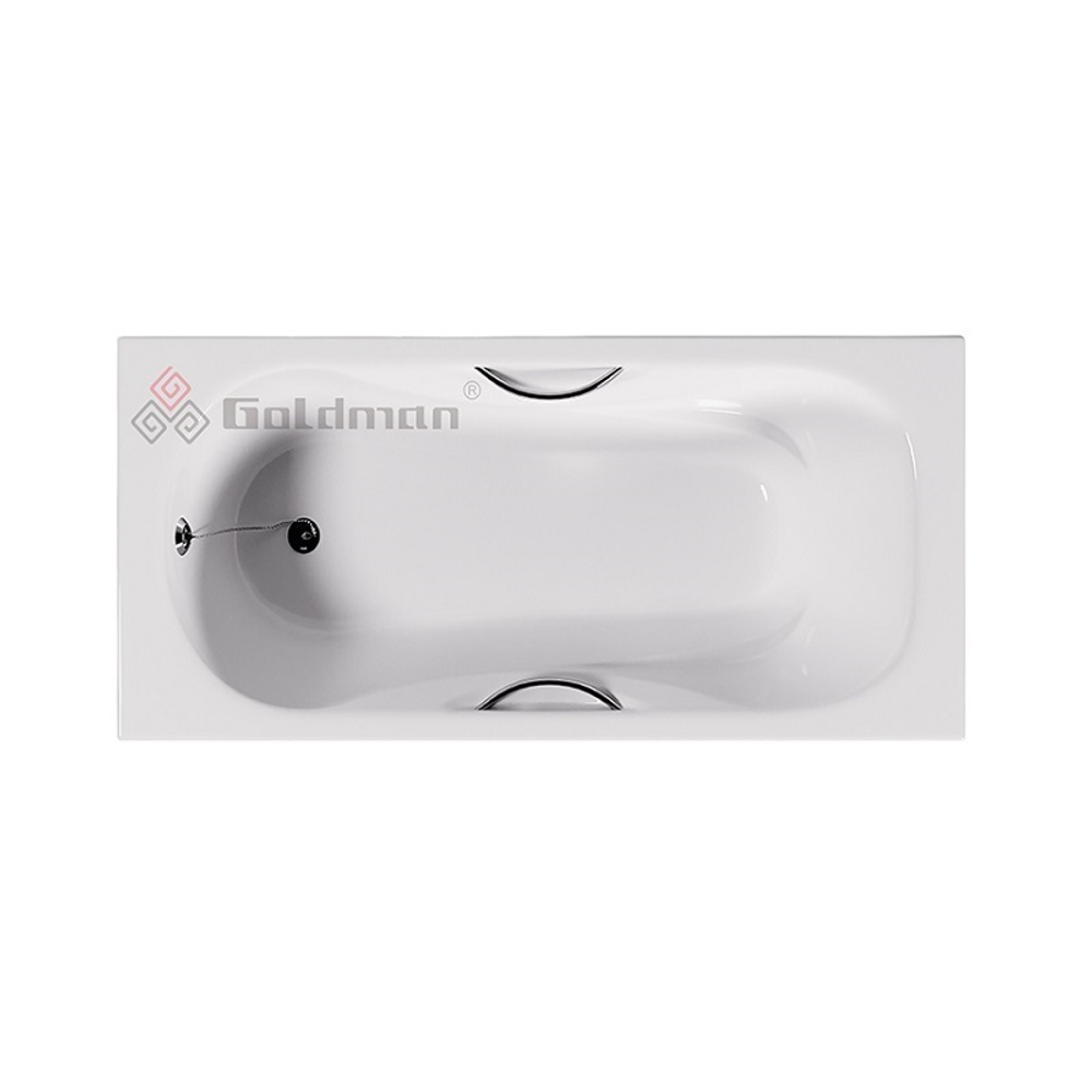 Чугунная ванна Goldman Donni 160x75x33,5x41 с ручками