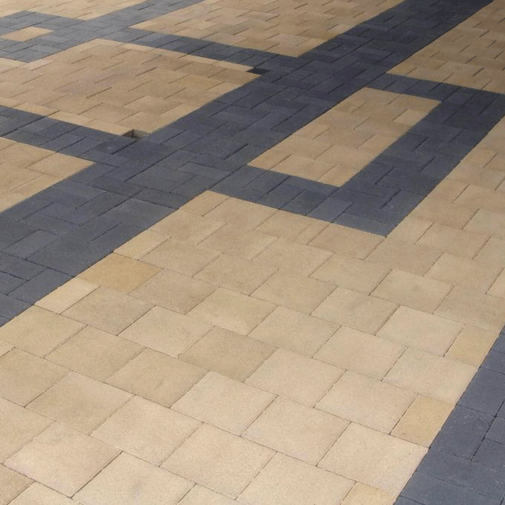 Тротуарная плитка КВАДРАТ 300х300 мм - Гранит Желтый