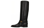 Givenchy Eden Leather Comfortable Knee high Boots Women"s Black