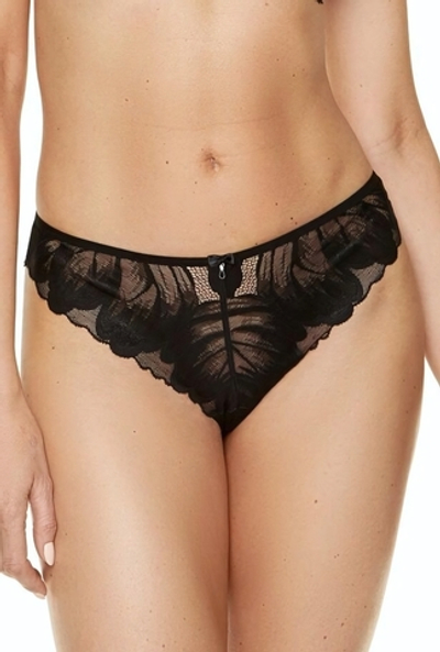 Трусики-стринги Moon из кружевного полотна (Размер: 46) (Цвет: черный)