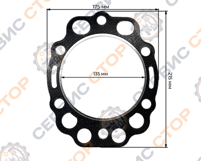 Прокладка головки блока цилиндров ГБЦ SF138/КМ138 135 мм