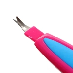 Пилка для ногтей металлическая с триммером на блистере «Ultramarine - Радуга», цвет ручки микс,17см