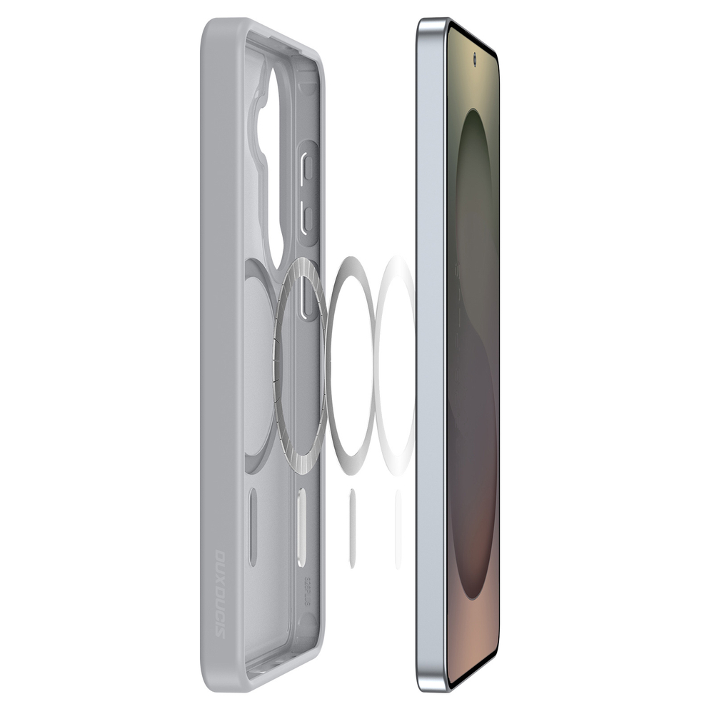 Чехол серого цвета с MagSafe для Samsung Galaxy S26, серия Yind Series от Dux Ducis