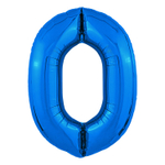 Шар фольгированный Цифра 0 101 см (Синий)