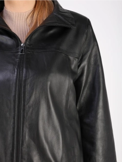 Кожаная куртка демисезонная натуральная оверсайз