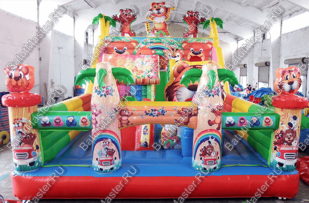 Коммерческий батут "В погоне за медведем 3" 10*6*5 м
