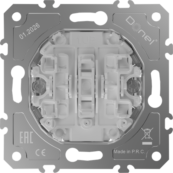 Механизм выключателя В3 (простого) с подсветкой,  16 A 250 В~,  самозажимные контакты,  серия D16
