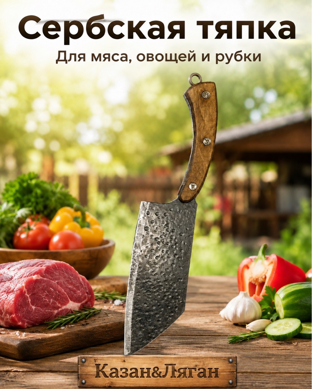 Топор-нож тяпка Сербский ст 45