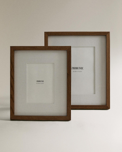 Zara Home Фоторамка из дерева, цвет коричневый, 27 см