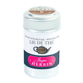 Картриджи для ручки Herbin Lie de thé темно-коричневые 6 шт (20144T)