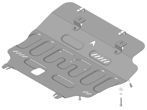 Стандартная Защита картера Двигателя, КПП. 1,5 мм, Сталь. для Geely Atlas Pro 2021-н.в. АвтоСтандарт.54203