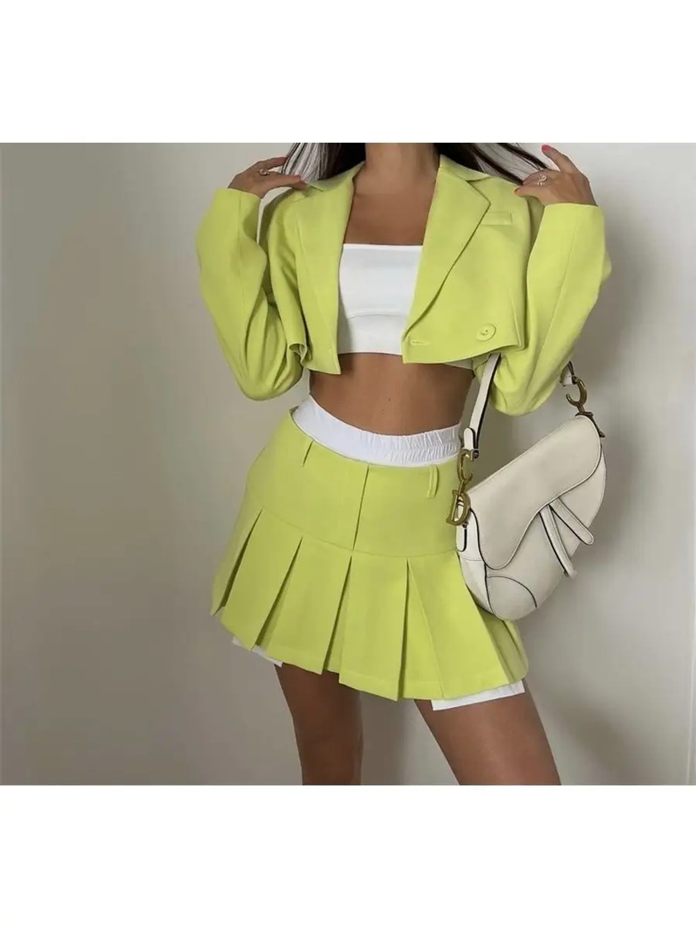 Юбка мини в складку