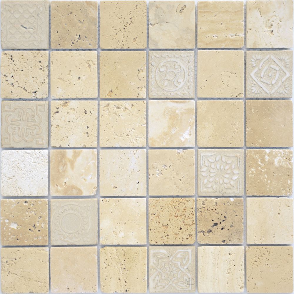 Мозаика Art Travertino Beige MAT 48x48x8