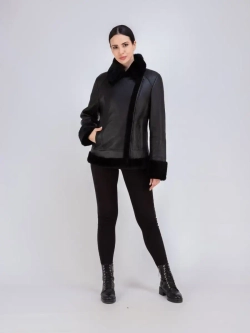 Дубленка женская авиатор натуральная зимняя Турция