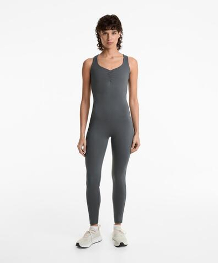 Oysho Длинный комбинезон Comfortlux, масляный синий